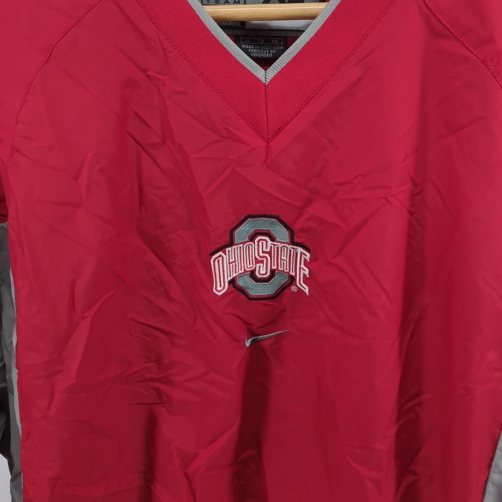 Vintage Ohio State Buckeyes Jacket XL‎ Nike Pullover Windbreaker Center Swoosh - Picture 8 of 15